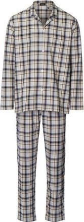 Hanro Cozy Comfort Cotton Flannel Button Front Pajama Set in Cardamom Check at Nordstrom, Size Xx-Large