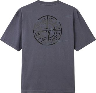 Stone Island 2100001 Camo Compass T-Shirt Blue Grey L1S152100001S0E14V002D