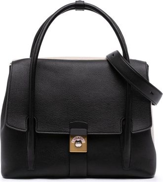 Maison Margiela Pre-owned Maison Margiela Bicolor Goatskin and Canvas New Lock Horizontal Satchel Ladies 6Q4CMZUD75KKOVQ1