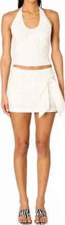 Nia Camilla Halter Top In White