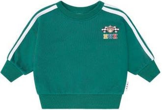 Huxbaby Racer Stripe Sweatshirt in Emerald at Nordstrom, Size 6-12M Au
