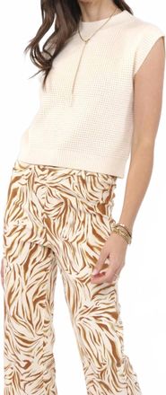 Sadie & Sage Chill Beats Sleeveless Sweater In Ivory