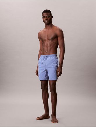 Calvin Klein Mens Logo Graphic Swim Shorts - Medium Blue - 2XL