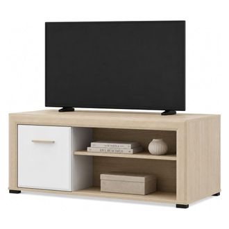 Dmora Mesa De Centro Pettor, Con Patas, 3 Compartimentos, Forma Rectangular, 121x55x49h Cm Roble Marr&oacute;n