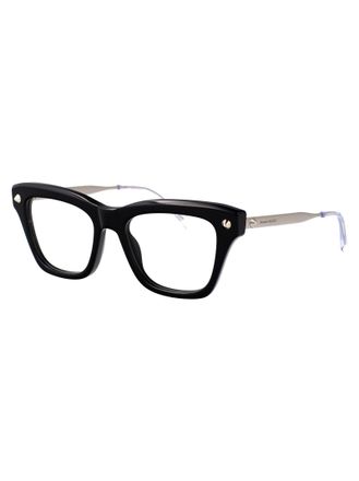 Alexander McQueen AM0484O Metal-Frame Optical Eyeglasses - Black