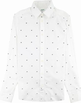 Kenzo Mens Kenzo Eye Slim Fit Shirt White - Size: Regular/42