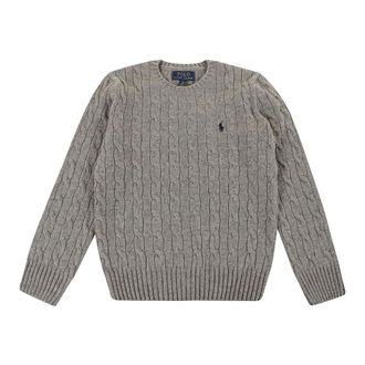 Ralph Lauren Truien & Vesten, Heren, Grijs, M, Katoen, Kabeltrui