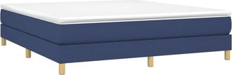 vidaXL Cama Sin Colch&oacute;n Tela Azul 180x200 Cm Vidaxl