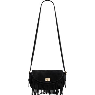 Sandro Mini Mambo suede bag in Black at Nordstrom, Size Medium