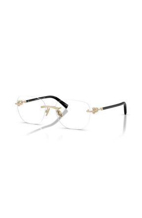 Tiffany & Co. 54mm Square optical glasses in Gold at Nordstrom