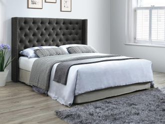 Vente-Unique Testata trapuntata 170 cm Tessuto Grigio - MASSIMO II