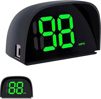 OEM Accesorios Para Autom&oacute;viles, Pantalla De Visualizaci&oacute;n Frontal (head, Up Display), Veloc&iacute;metro Universal, Con Led De Fuente Grande, Con Cable Usb