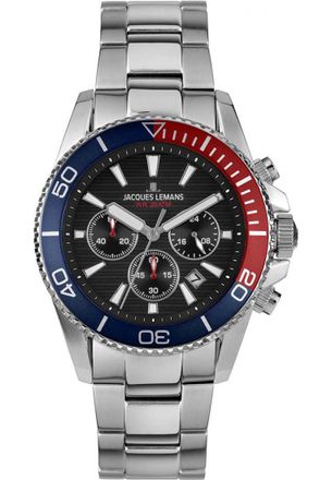 Jacques Lemans 1-2206J Mens Liverpool Diver Watch - Silver - One Size