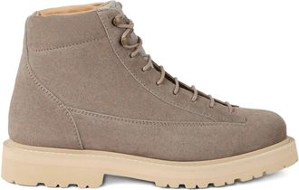 Brunello Cucinelli Suède veterlaarzen - Bruin