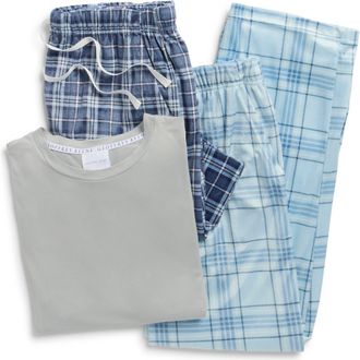 Geoffrey Beene 3-Piece Short Pajama Set in Blue Multi at Nordstrom Rack, Size X-Large