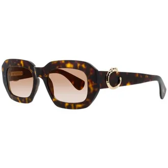 Cartier Ladies Brown Rectangular Sunglasses CT0546S002