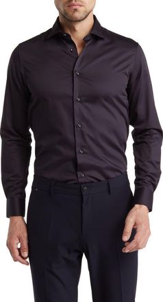 Cavalli Comfort Fit Cotton Dress Shirt in Black at Nordstrom Rack, Size 15.5