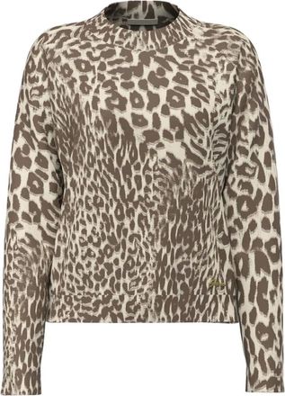 Guess Maglione Stampa Animalier - - Knitwear - Donna - Marrone - XL