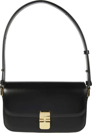 A.P.C. A.p.c., Tassen, Dames, Zwart, ONE Size, Katoen, Grace Shoulder