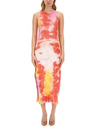 Msgm Dress With Tie & Dye Treatment
