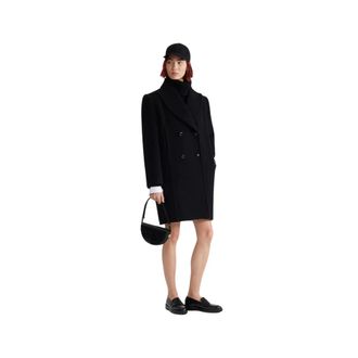 Patou Double-Breasted Coat - female - Patou - Double-Breasted Coats - Black - S - Coats