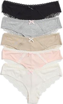 Honeydew Intimates Bri Assorted 5-Pack Hipster Briefs in Basic 1 (Bas1) at Nordstrom Rack, Size X-Large