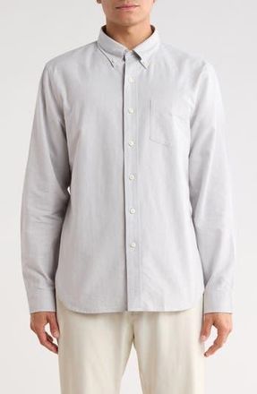 Reigning Champ Oxford Windsor Cotton Shirt in Light Grey at Nordstrom Rack, Size Medium