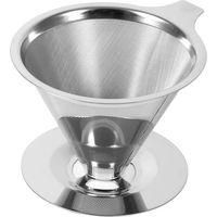 OEM Filtro De Caf&eacute; De Acero Inoxidable, Lavable Y Permanente, Con Bandeja De Goteo Ligera De Doble Malla Para Un Caf&eacute; Perfecto. Tama&ntilde;o Peque&ntilde;o / 300 Malla