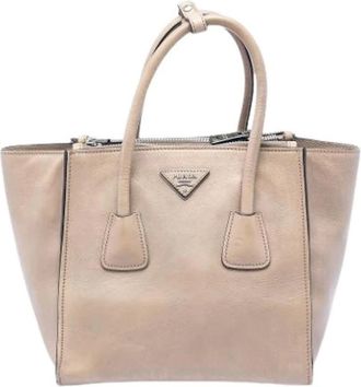 Prada Pre-owned Twin Pocket Satchel - - Pre-owned - Donna - Beige - ONE SIZE