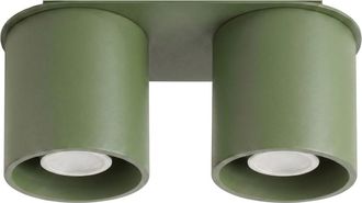 Sollux Lighting Plafone verde oliva aluminio alt. 12 cm
