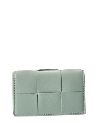 Bottega Veneta Maxi Intrecciato Leather Business Card Case