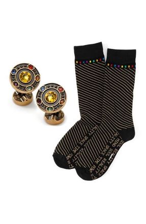 Cufflinks Inc. Infinity Stones Crew Socks & Cuff Links Set in Multi at Nordstrom