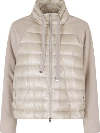 Herno Chantilly High Neck Drawstring Double-Slider Zip Polyester Down Jacket