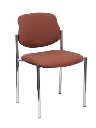 Piqueras y Crespo Silla Fija Styl Bali Marr&oacute;n Chasis Cromo