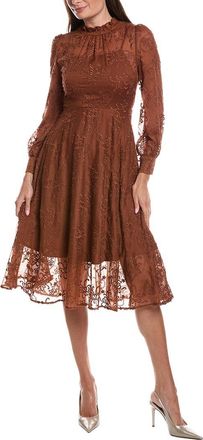 Burryco Burryco Brown Solid Midi Dress