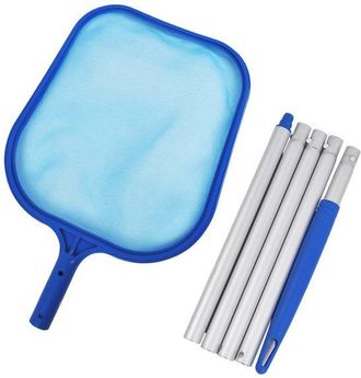 OEM Red Recoge-snacks Para Estanques Y Piscinas - Mango Telesc&oacute;pico De 161 Cm - Malla Fina - Azul