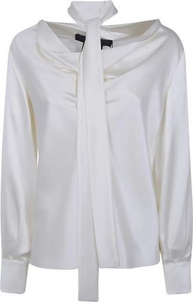 Max Mara Fiocchi Zijde Klassiek Shirt - Dames - Blouses - Wit - XS - Overhemden