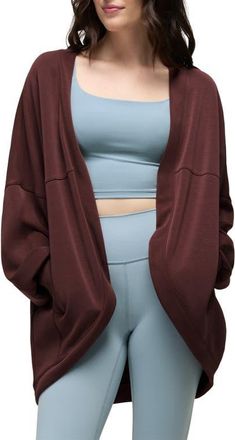 Prana Shea Soft Cardigan in Cacao at Nordstrom, Size X-Large