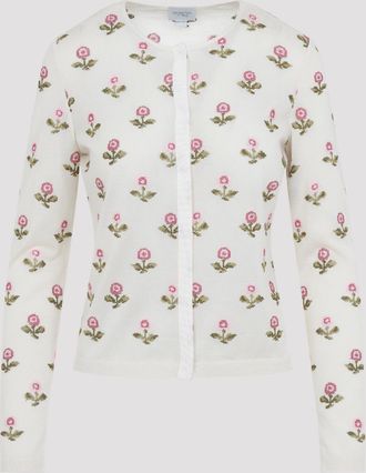 Giambattista Valli Womens Knit Cardigan - Light Grey Silk - Size EU 36 (Womens)