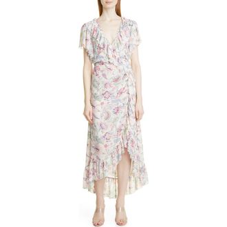 Cinq &agrave; Sept Sheilla Midi Dress in Celeste Multi at Nordstrom Rack, Size 2