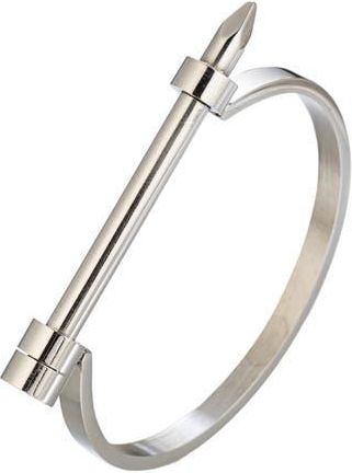 Eye Candy Los Angeles Spike Cuff Screw Bracelet in Silver at Nordstrom Rack