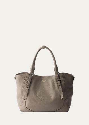 Prada Large Grain Leather Tote Bag