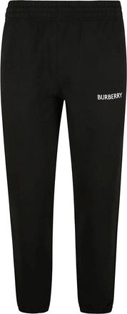 Burberry Trainingsbroeken met geribbelde boorden - Heren - Sweatpants - Zwart - L - Katoen - Broeken