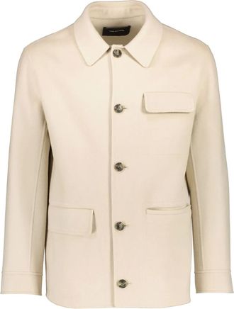 Yves Salomon Giacca-camicia in lana e cashmere - Toni neutri