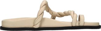 Elena Iachi M56 Leren Muiltje - Dames - Slippers - Beige - 36 EU - Leer - Schoenen