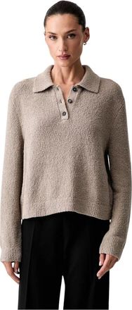 Marc O'Polo V-hals gebreid kledingstuk - Dames - Truien - Beige - Maat: M Katoen