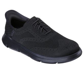 Skechers Mens Garza Palma Sneaker, Black Knit, 13 UK