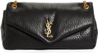 Saint Laurent Medium Calypso Leather Shoulder Bag in Noir at Nordstrom