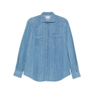 Mazzarelli Denim Shirts, male, Blue, Size: 2XL Canvas Texana BL2