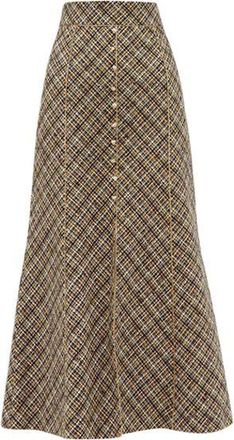 Peter Pilotto multicolour tweed A line button-through midi skirt Size S
